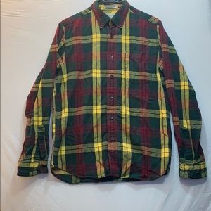 L.L. Bean Plaid Flannel Casual Button Down Shirt